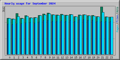 Hourly usage for September 2024