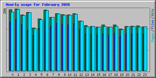 Hourly usage for February 2026