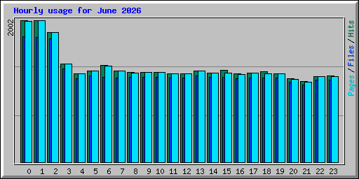 Hourly usage for June 2026