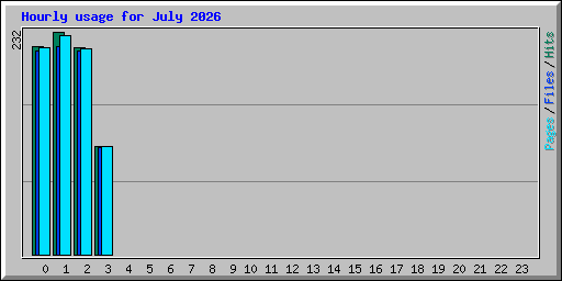 Hourly usage for July 2026